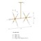 Designers Fountain Star Dust 60 Watt 10-Light Brushed Gold Mid-Century Modern Island Light with Natural Marble Accents D304C-IS-BG - alternate 6